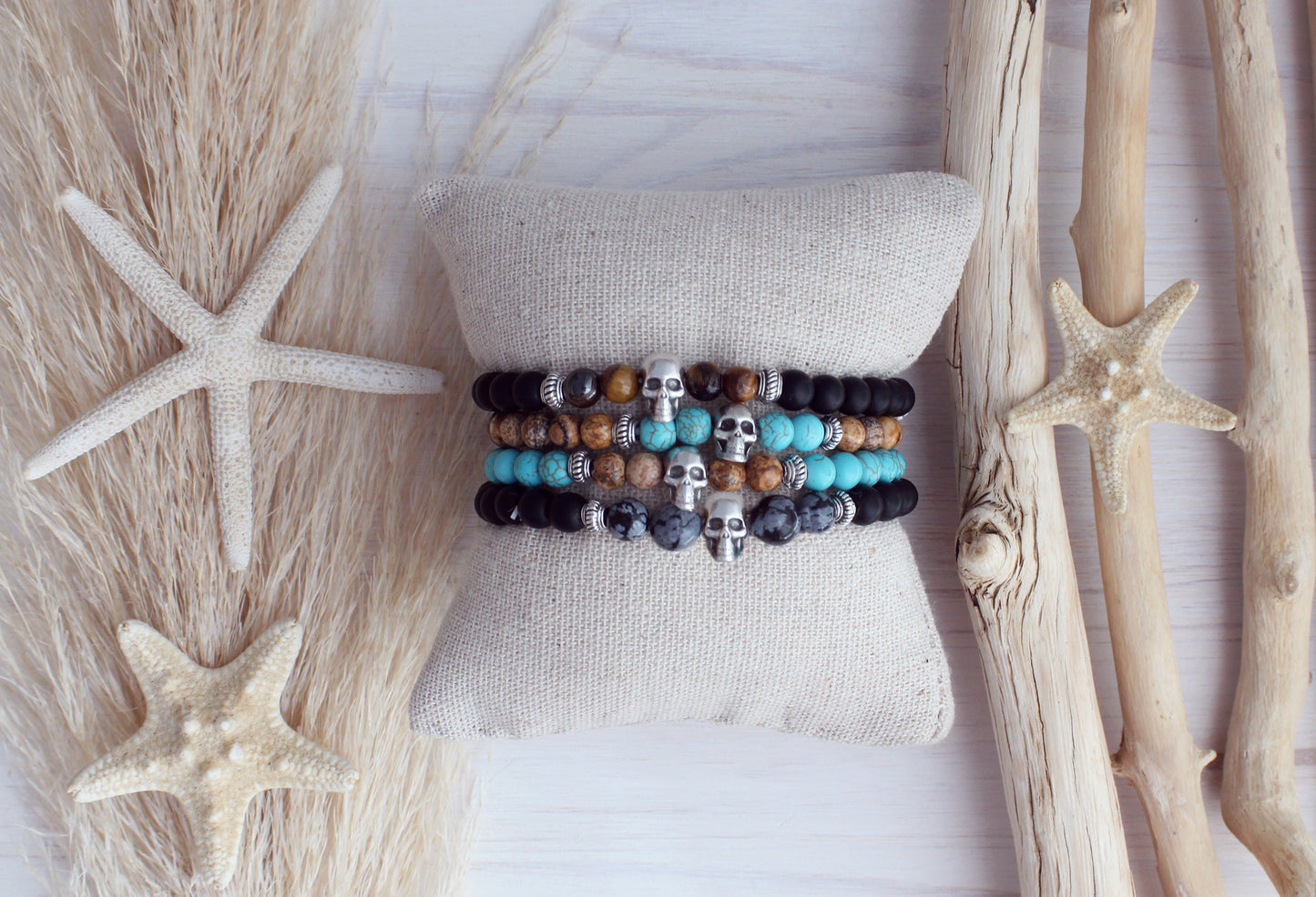 Pulsera Hombre Piedra Calavera