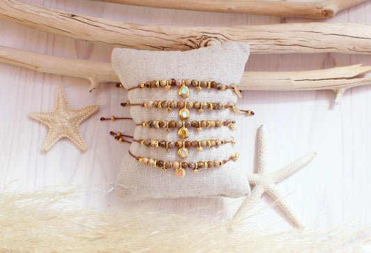 Pulsera Mini Boho Esmalte Hilo