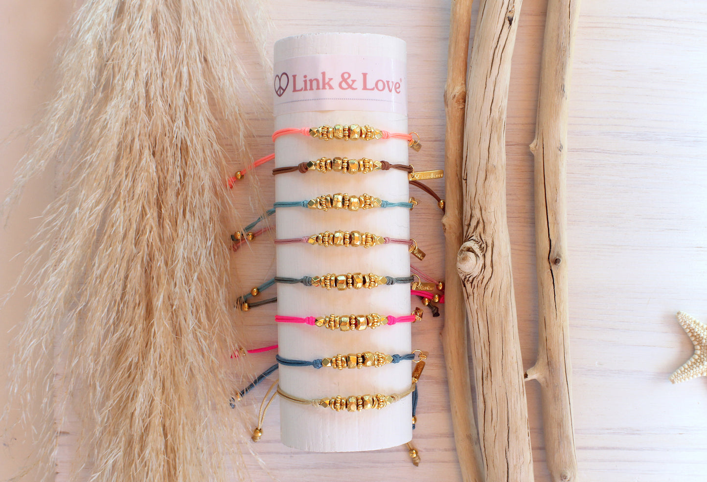 Pulsera Mix Oro Hilo