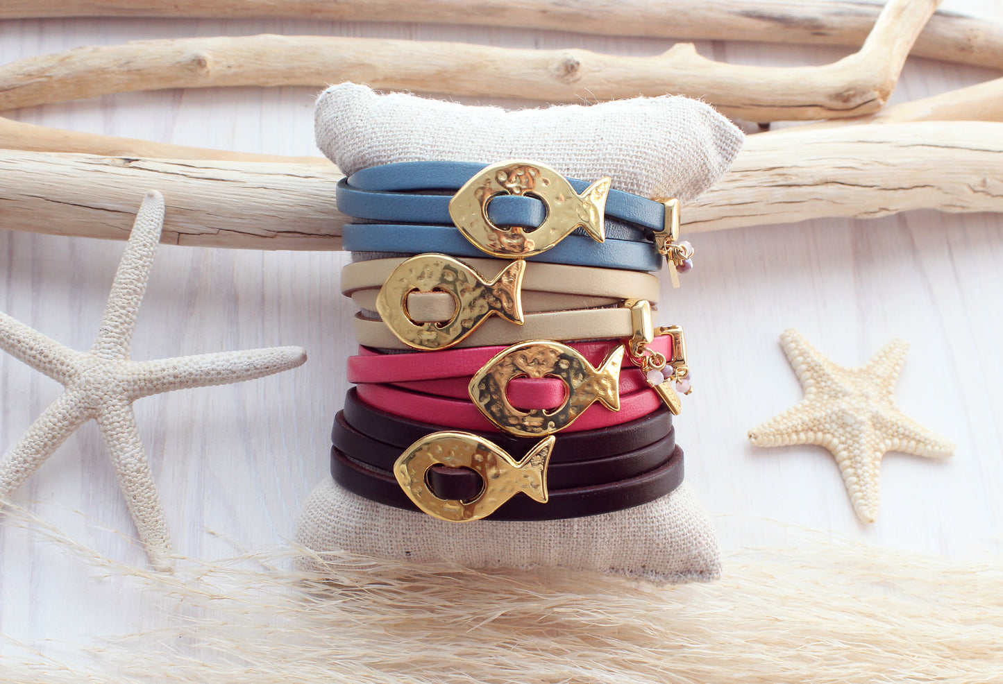 Pulsera Pez Cuero