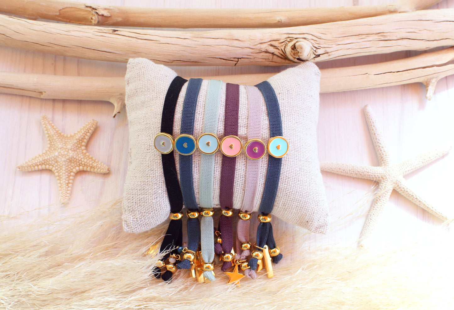 Pulsera Corazón Esmalte Elastic